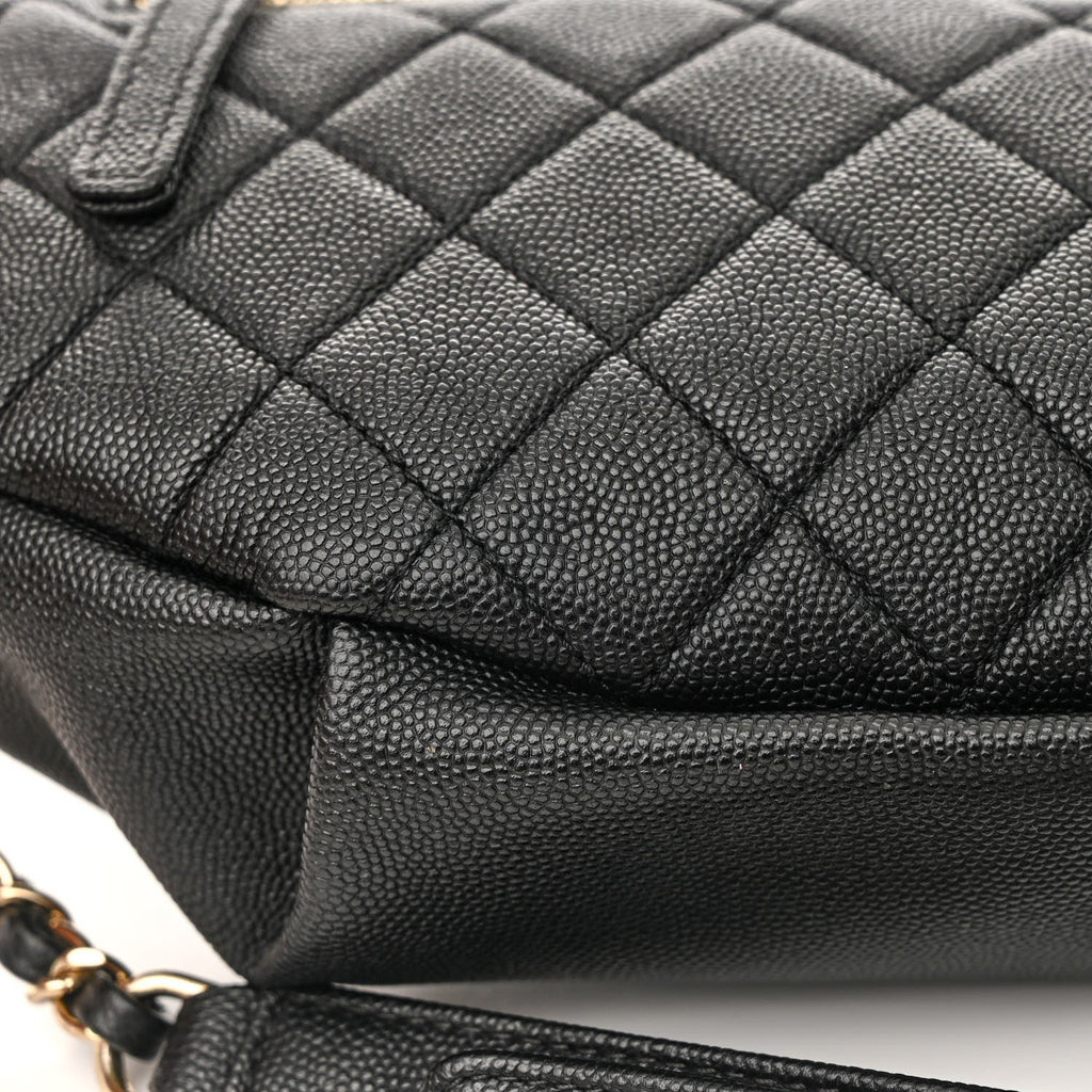 Chanel Caviar Quilted Filigree Waist Bag Black