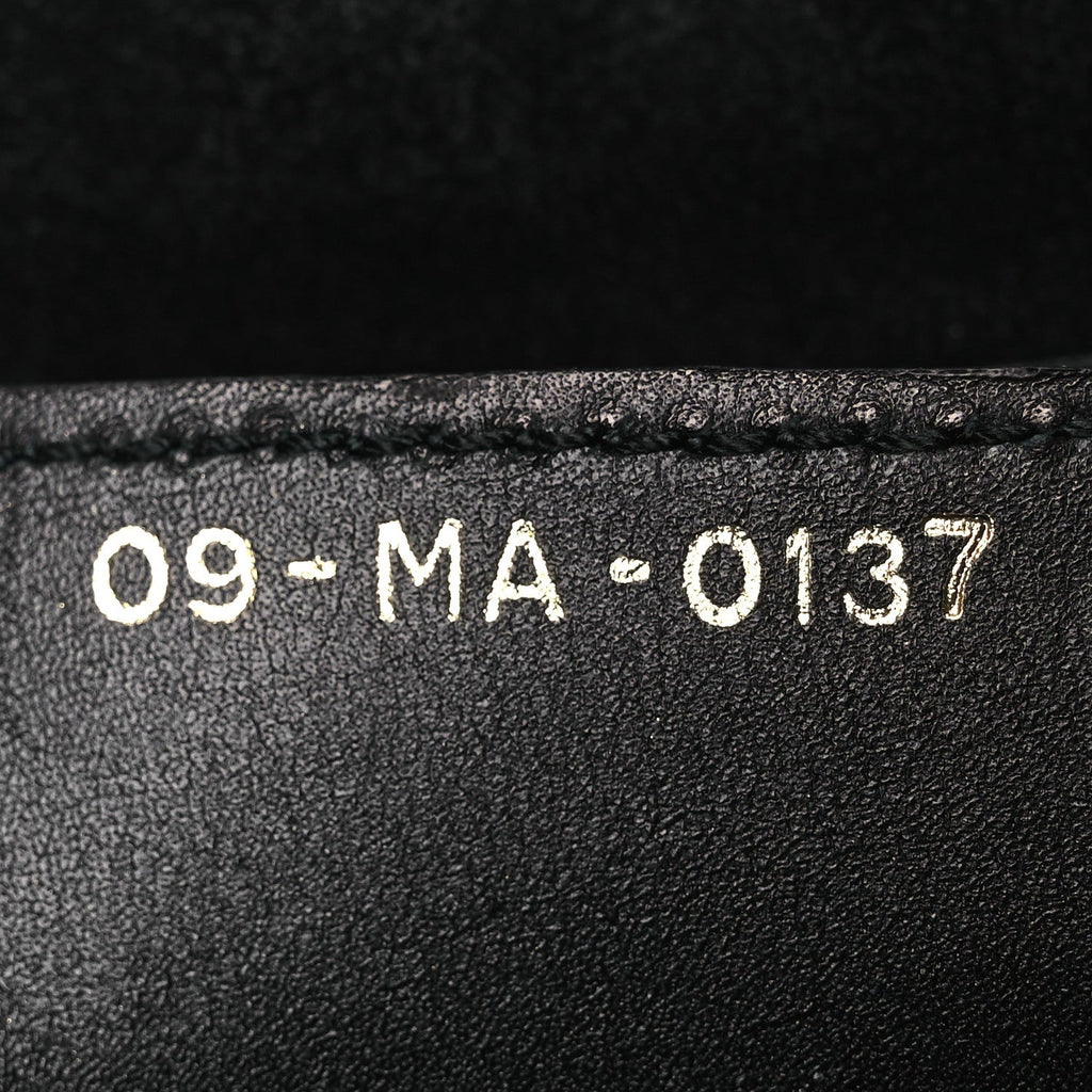 Christian Dior Calfskin D Fence Saddle Bag Black