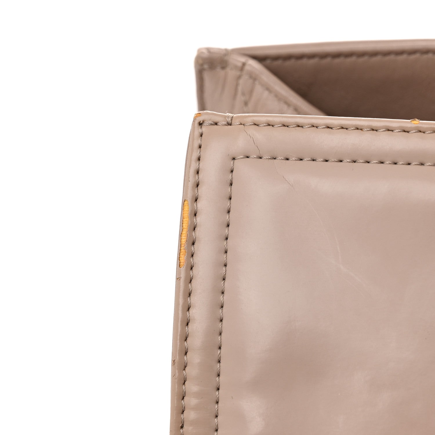 Chanel Vinyl Large Lipstick Tote Dark Beige