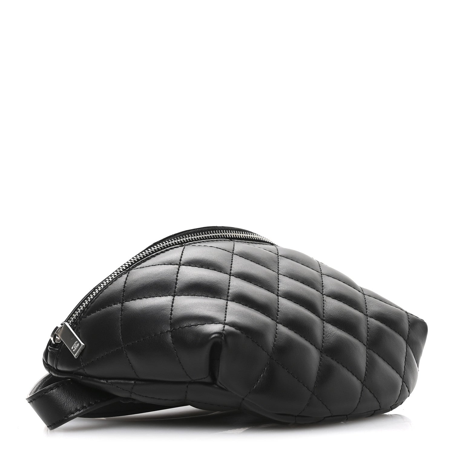 Chanel Calfskin Quilted Waist Belt Bag Black