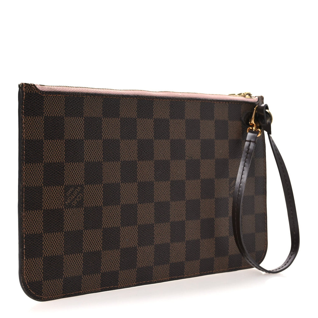 Louis Vuitton Damier Ebene Neverfull MM GM Pochette Rose Ballerine