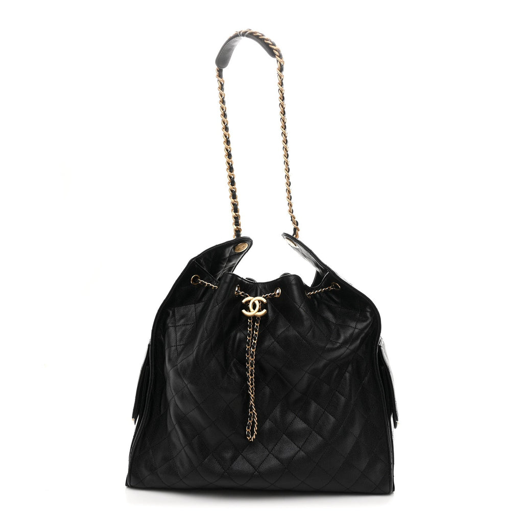 Chanel Caviar Quilted Large Chanel 25 Handbag Black