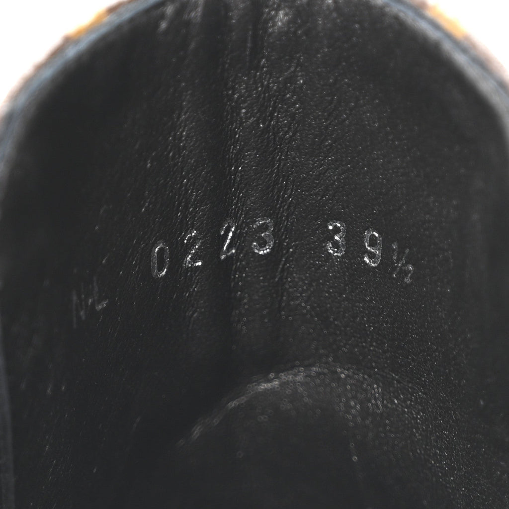 Louis Vuitton Calfskin Monogram Beaubourg Ankle Boots 39.5 Black