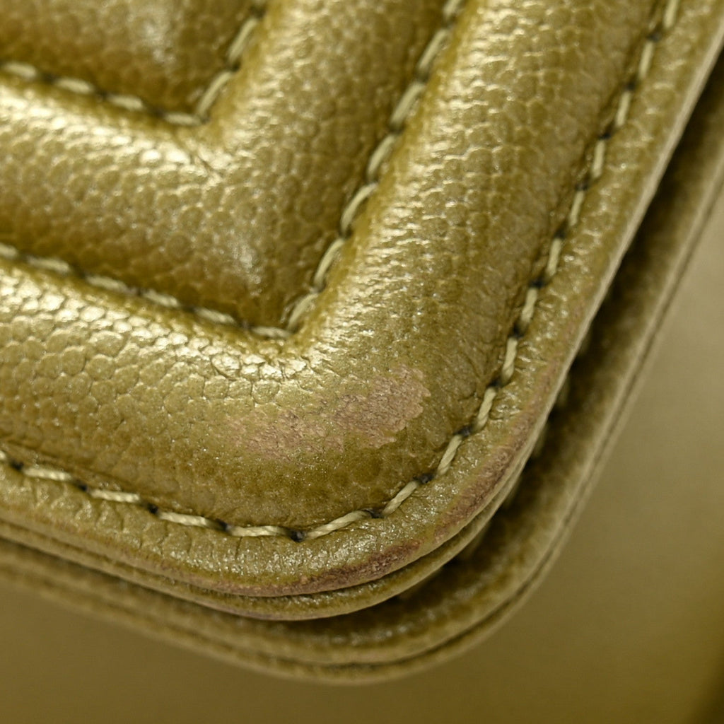 Chanel Caviar Quilted Medium Boy Flap Green