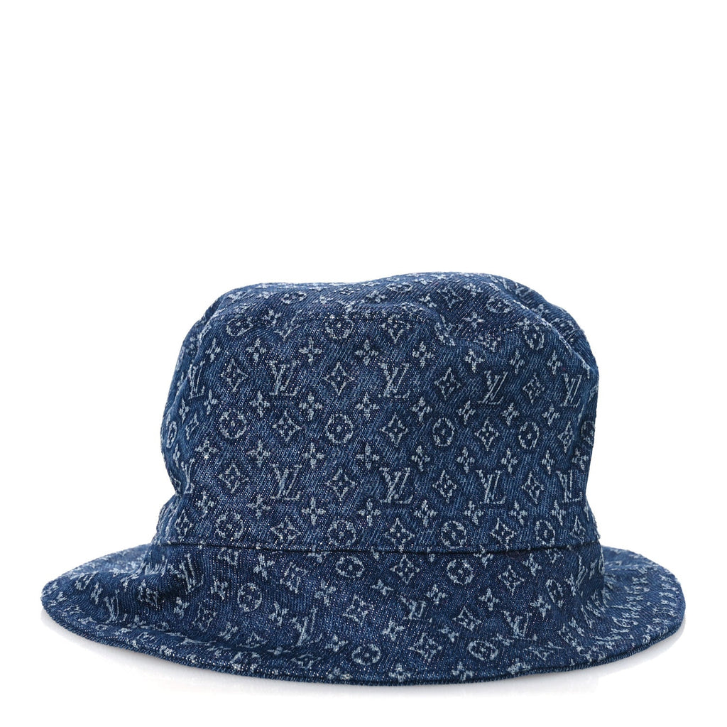 Louis Vuitton Monogram Denim Reversible Everyday Bucket Hat M Blue