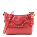 Chanel Aged Calfskin Quilted New Medium Gabrielle Hobo Red