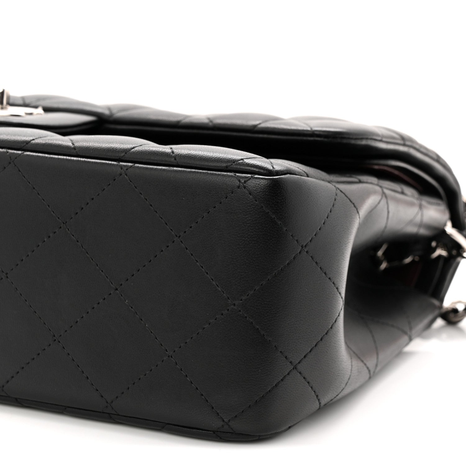 Chanel Lambskin Quilted Jumbo Double Flap Black