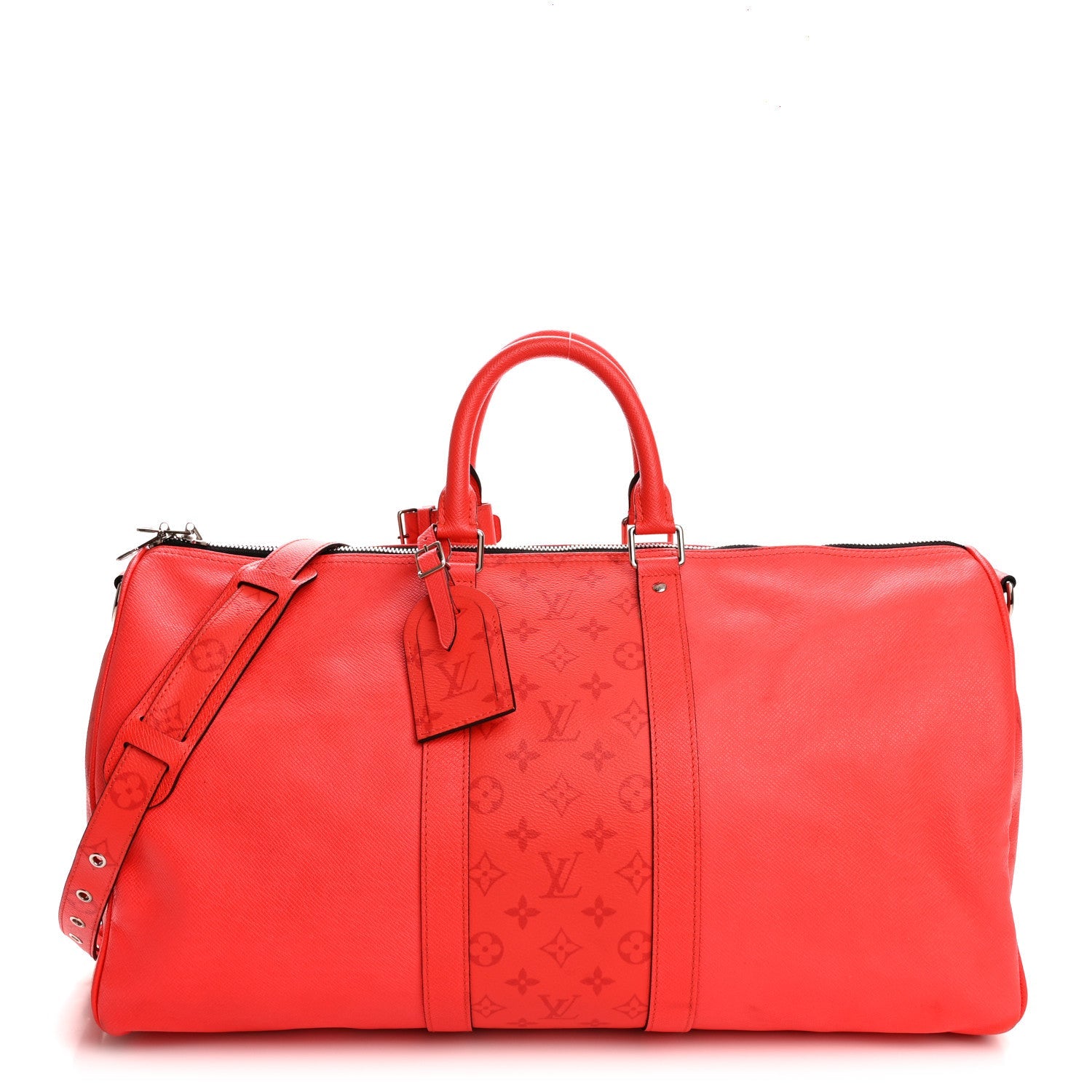 Louis Vuitton Taigarama Keepall Bandouliere 50 Fire Red