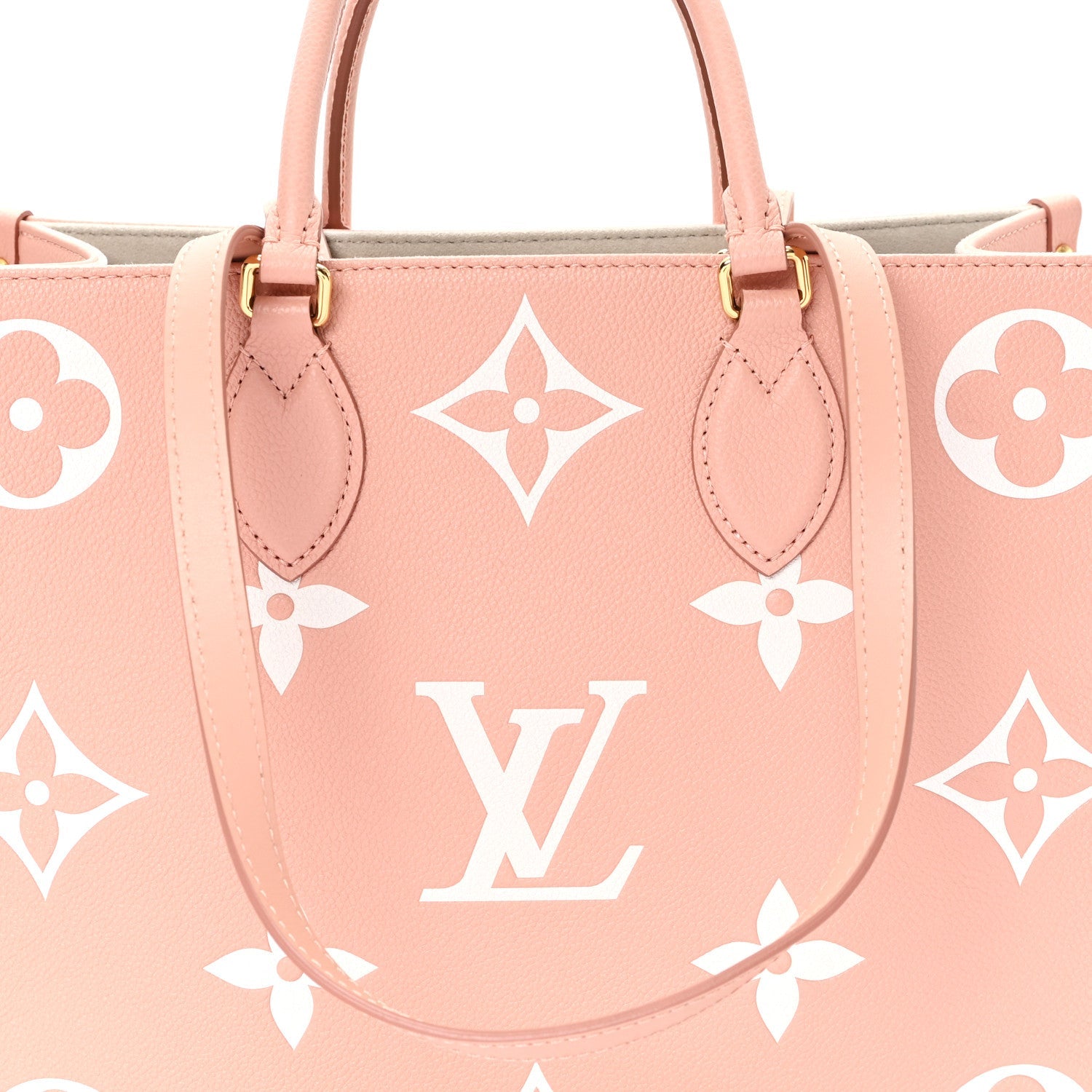 Louis Vuitton Empreinte Monogram Giant Onthego MM Rose Trianon Crème