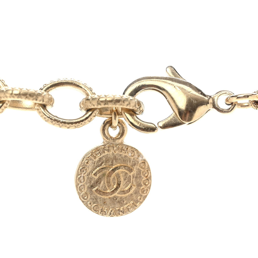 Pearl CC 100th Anniversary Necklace Light Gold