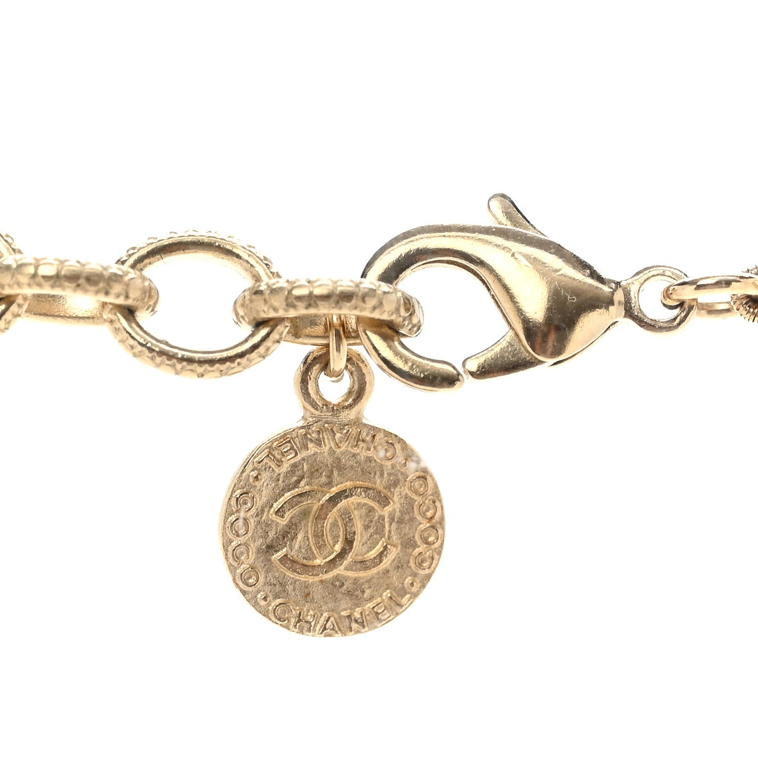 Pearl CC 100th Anniversary Necklace Light Gold