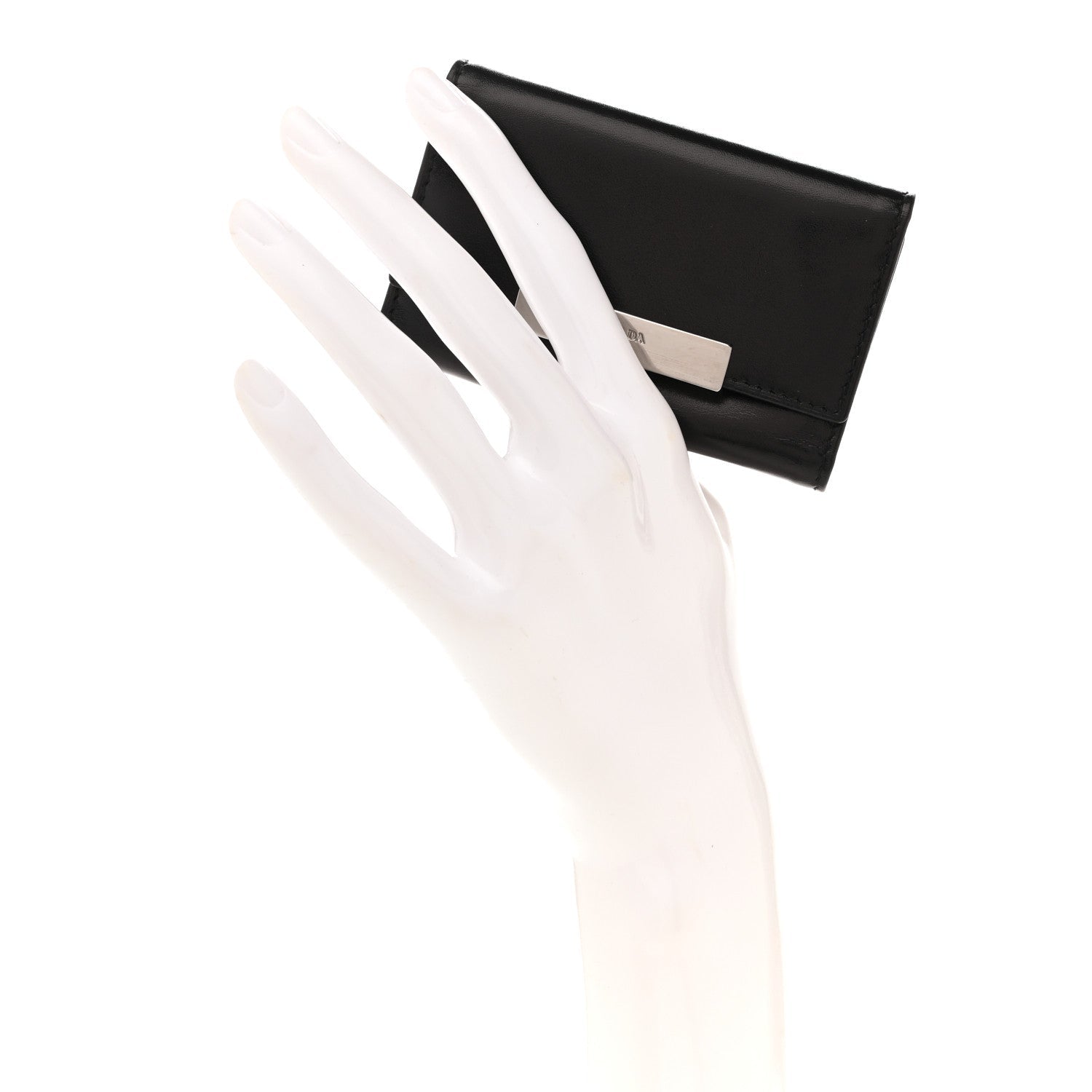 Prada Vitello 6 Key Holder Black
