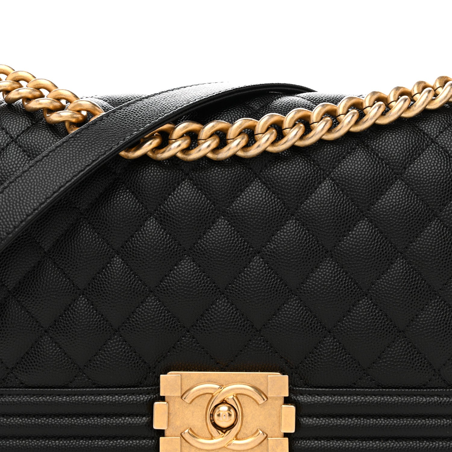 Chanel Caviar Quilted Medium Boy Flap Black