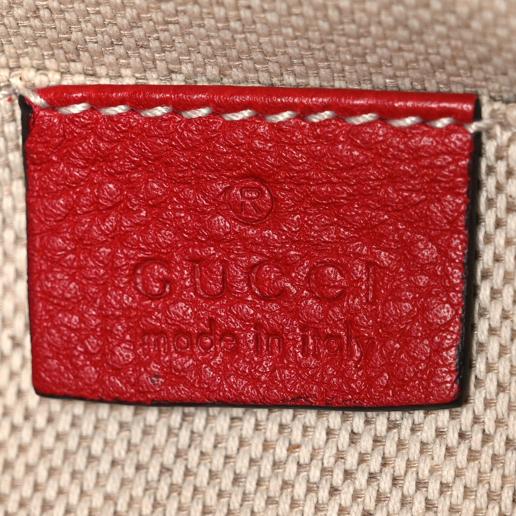 Gucci Pebbled Calfskin Small Soho Disco Bag Vibrant Red