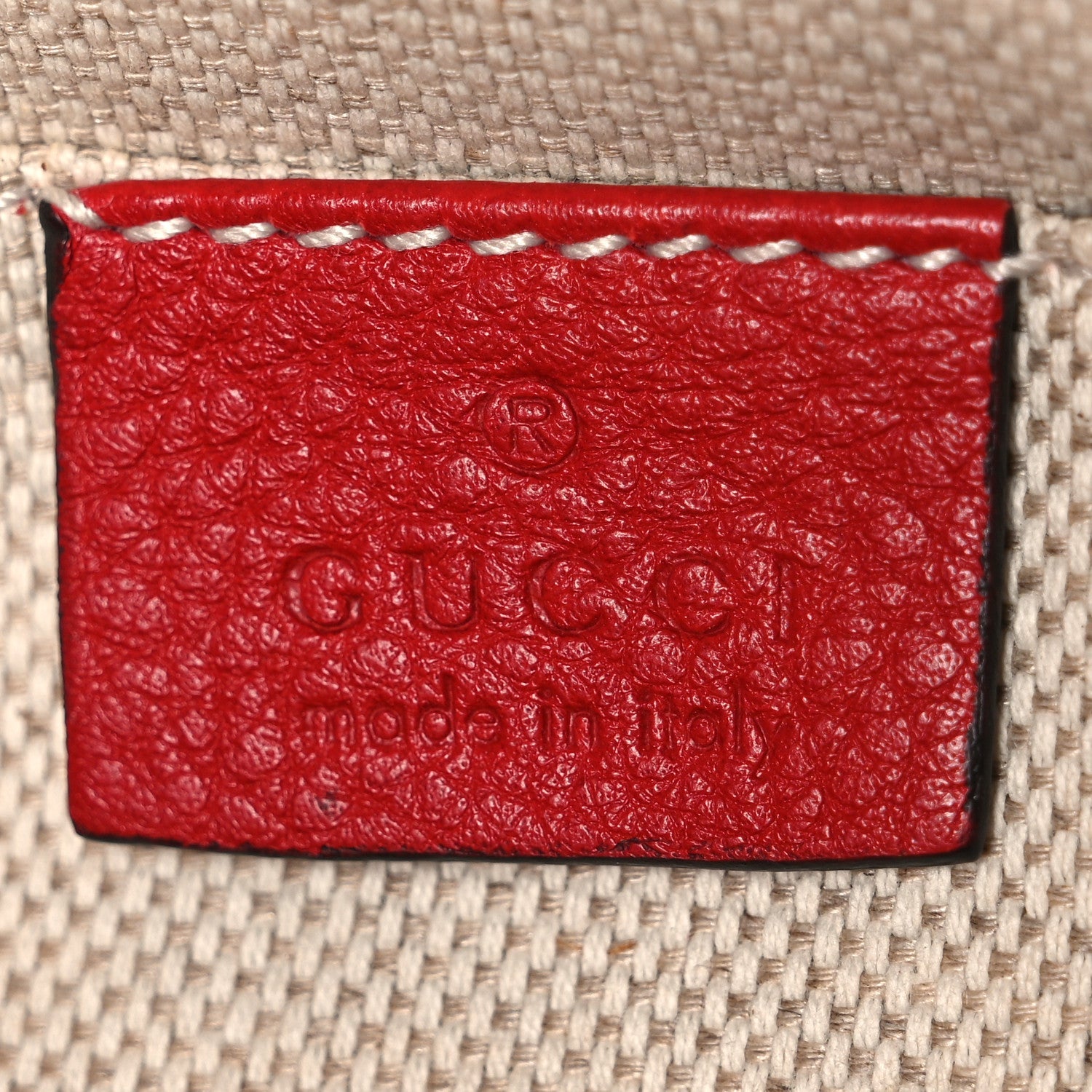 Gucci Pebbled Calfskin Small Soho Disco Bag Vibrant Red