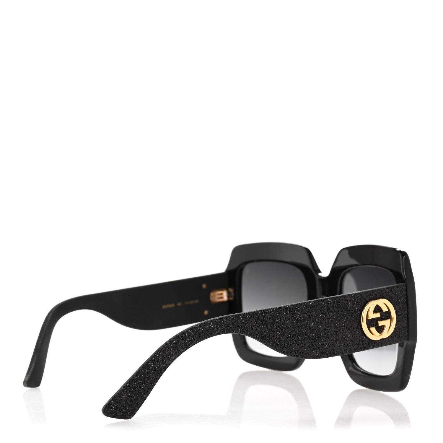 Gucci Acetate Square Frame Sunglasses GG0102S Black