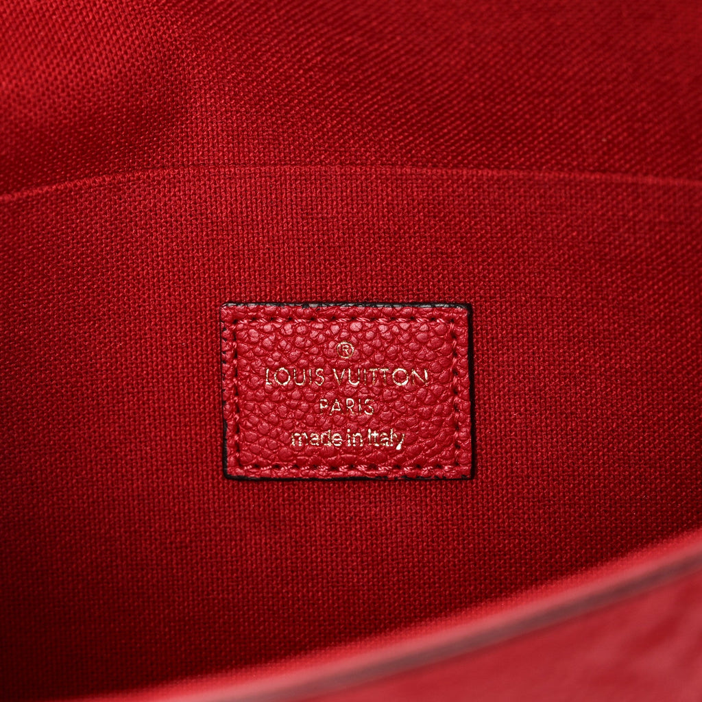 Louis Vuitton Empreinte Pochette Felicie Chain Wallet Scarlet