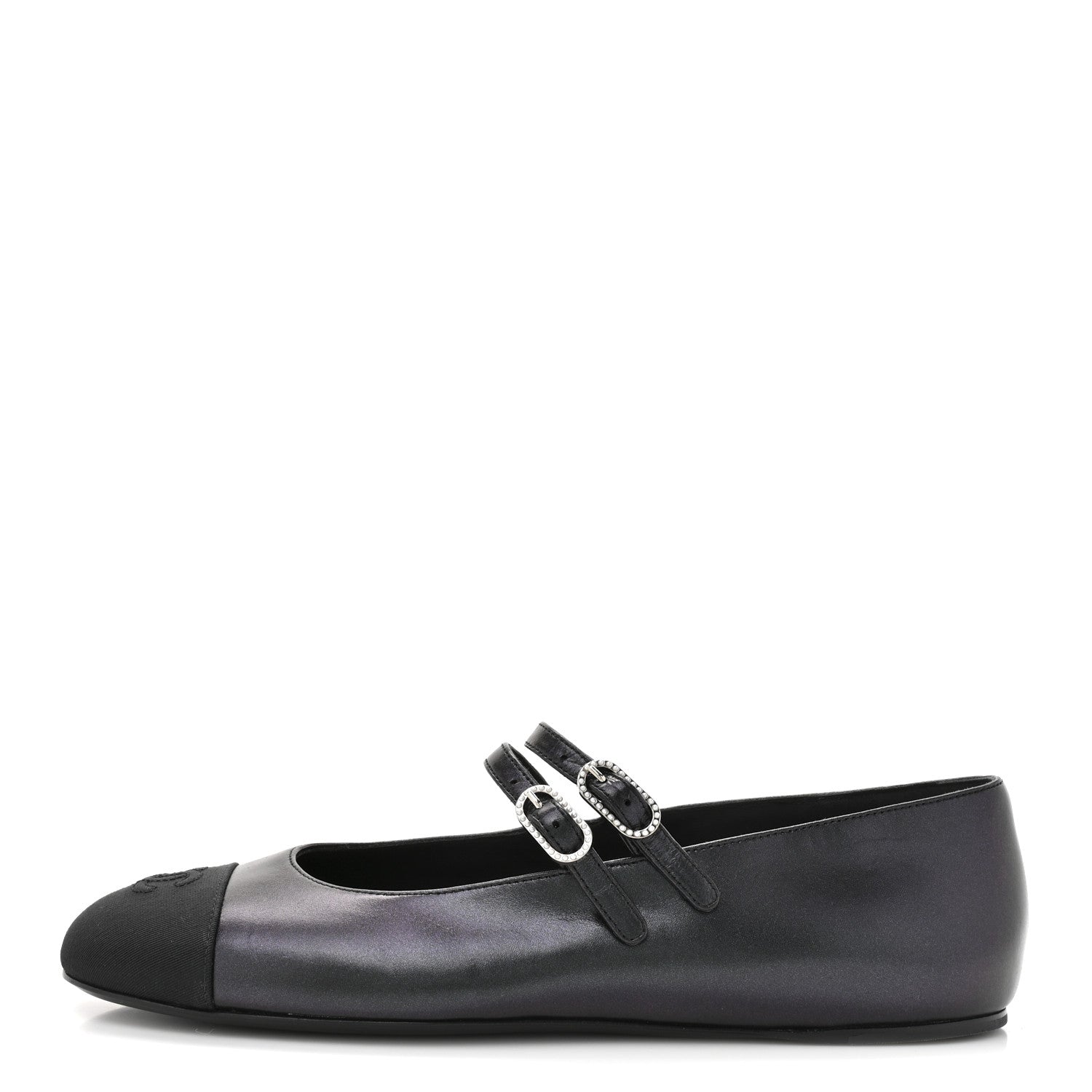 Lambskin Grosgrain Mary Jane Flats 39 Black