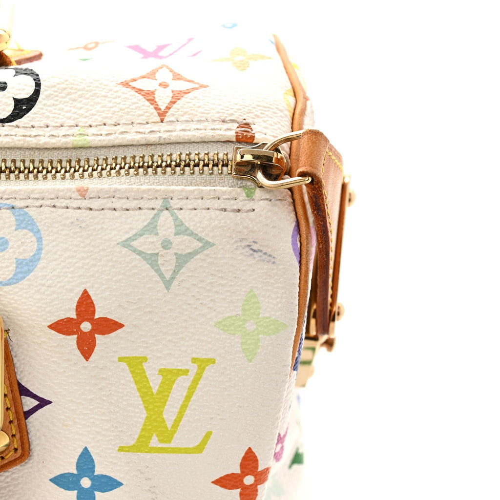 Louis Vuitton Monogram Multicolor Speedy 30 White