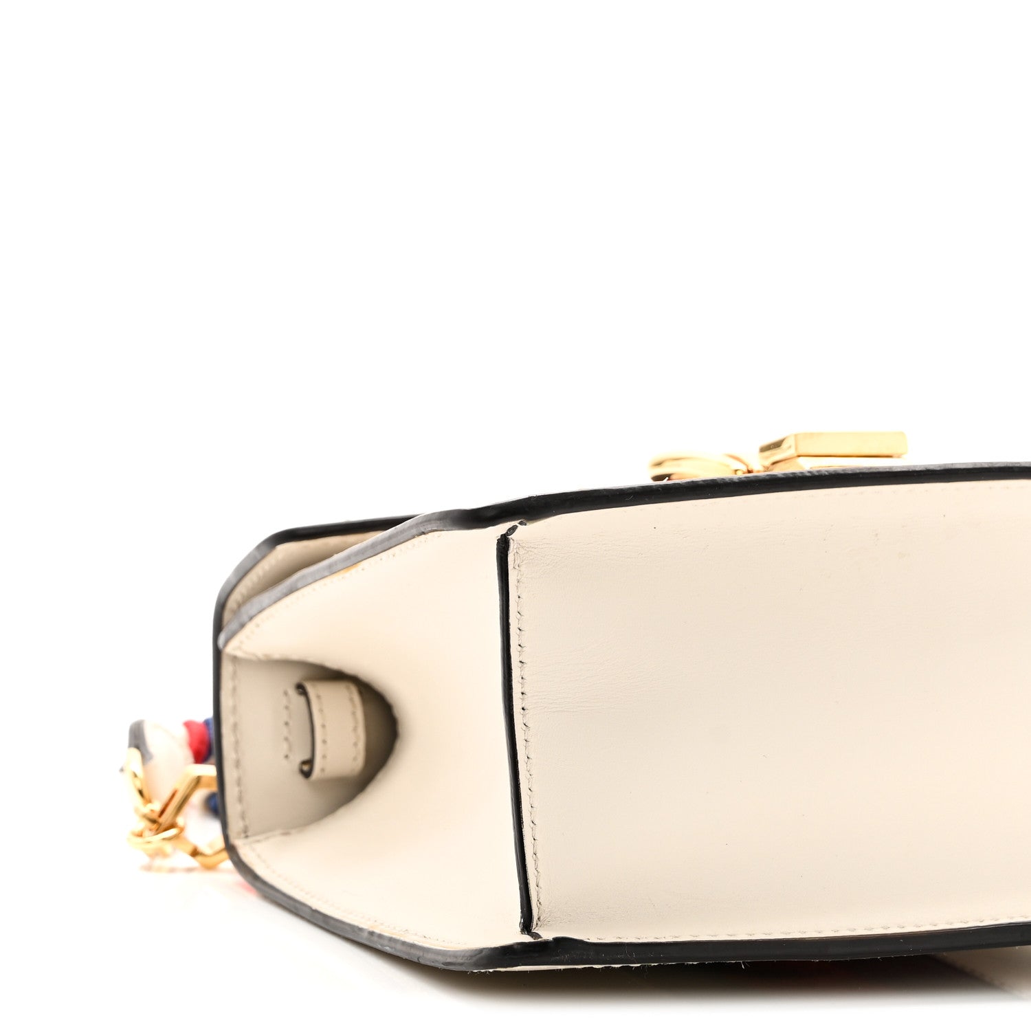 Gucci Calfskin Mini Sylvie Top Handle Bag White
