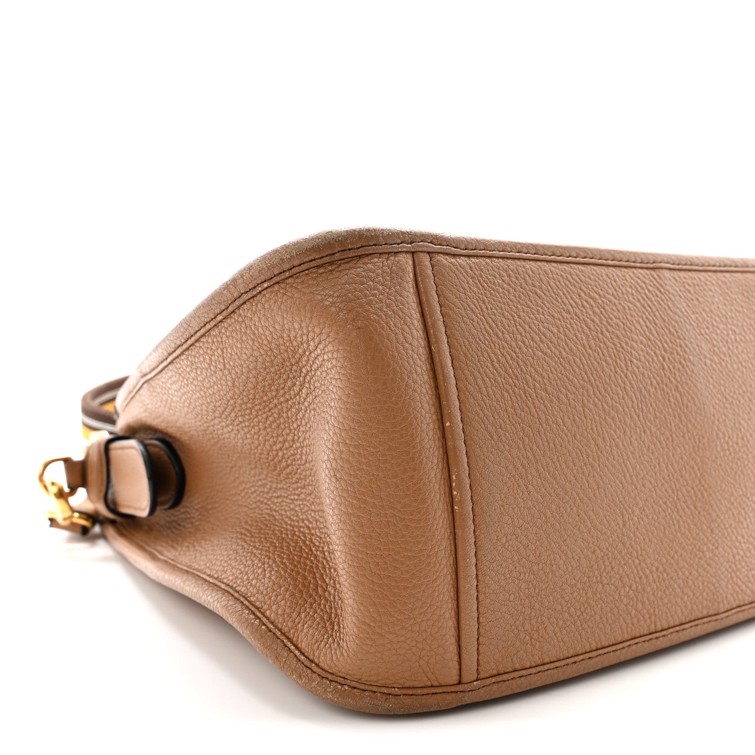 Prada Vitello Daino Hobo Messenger Bag Caramel