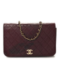 Chanel Lambskin Quilted Small Single Flap Bordeaux