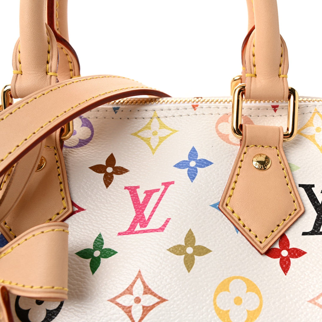 Louis Vuitton LV X TM Monogram Multicolor Speedy Bandouliere 25 White
