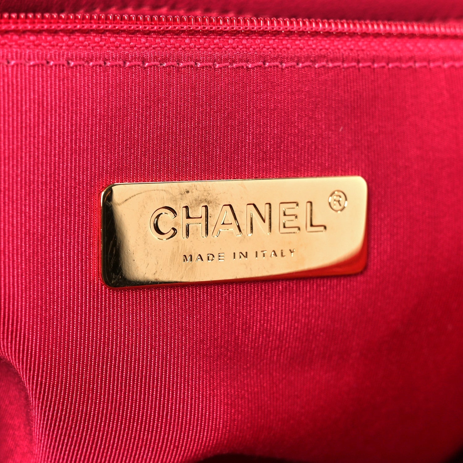 Chanel Goatskin Quilted Large Chanel 19 Flap Dark Pink