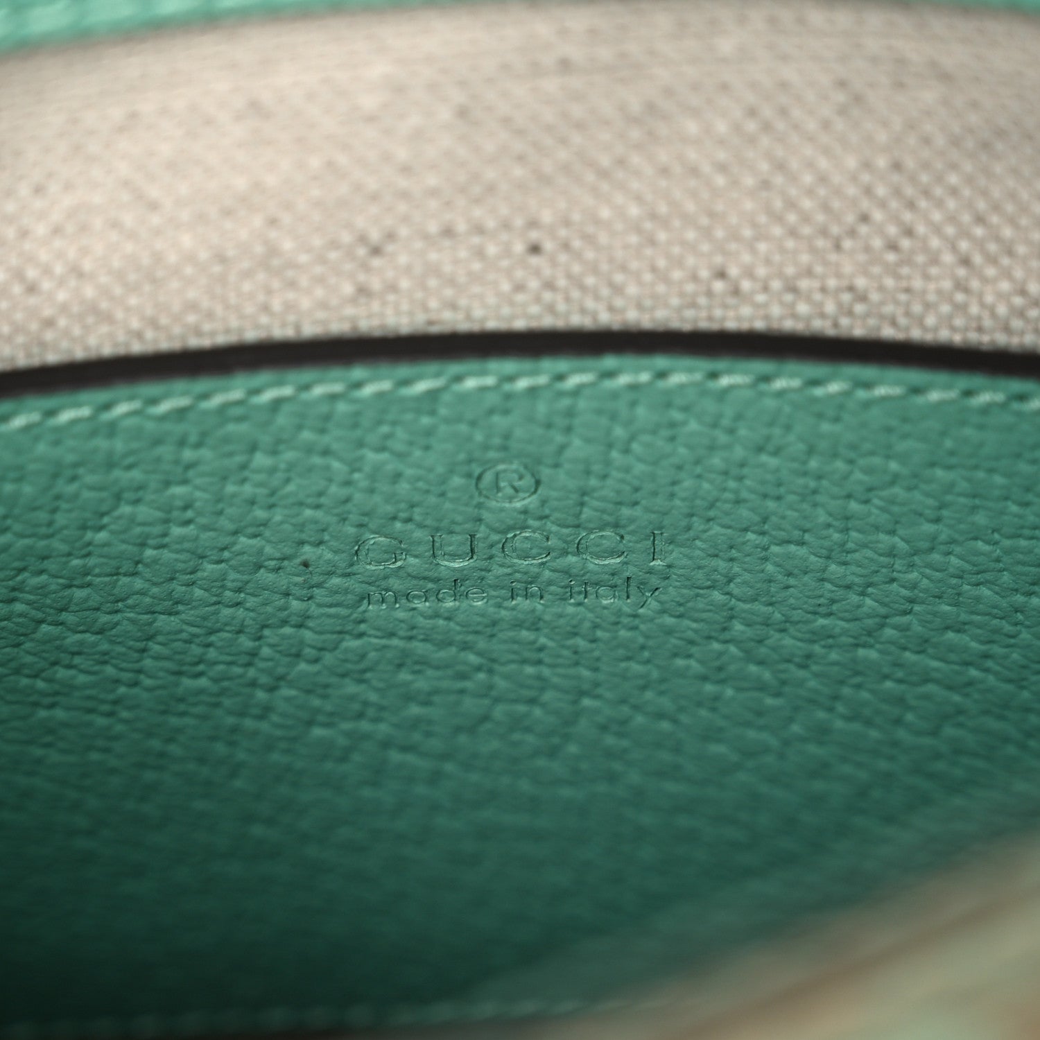 Gucci Monogram Jumbo GG Textured Dollar Calfskin Mini Tote Bag Pepperlight Mint