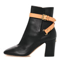Louis Vuitton Calfskin Belted Parisienne Ankle Boots 40 Black