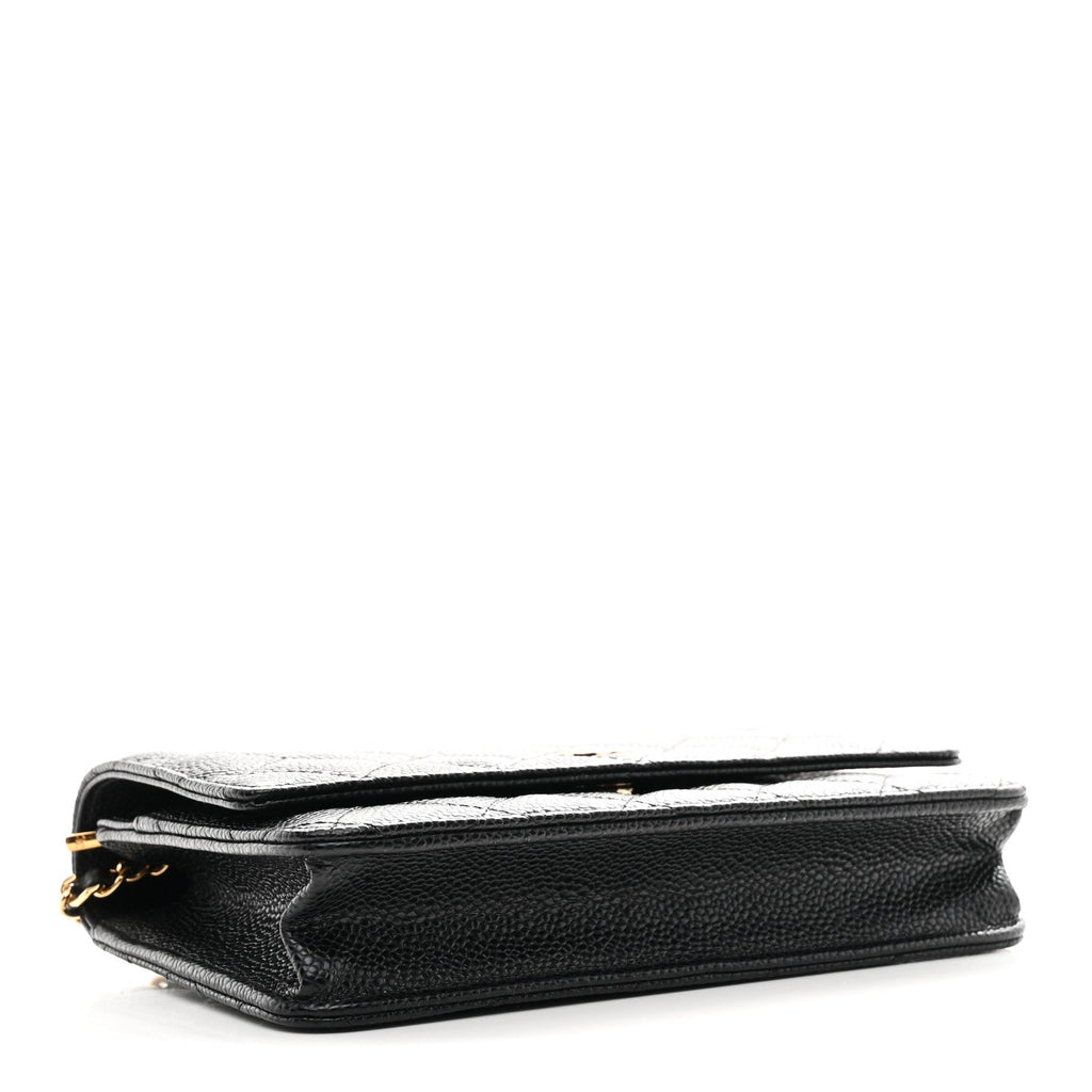 Chanel Caviar Quilted Wallet On Chain WOC Black