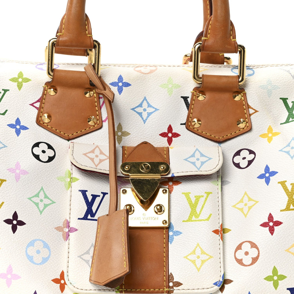 Louis Vuitton Monogram Multicolor Speedy 30 White