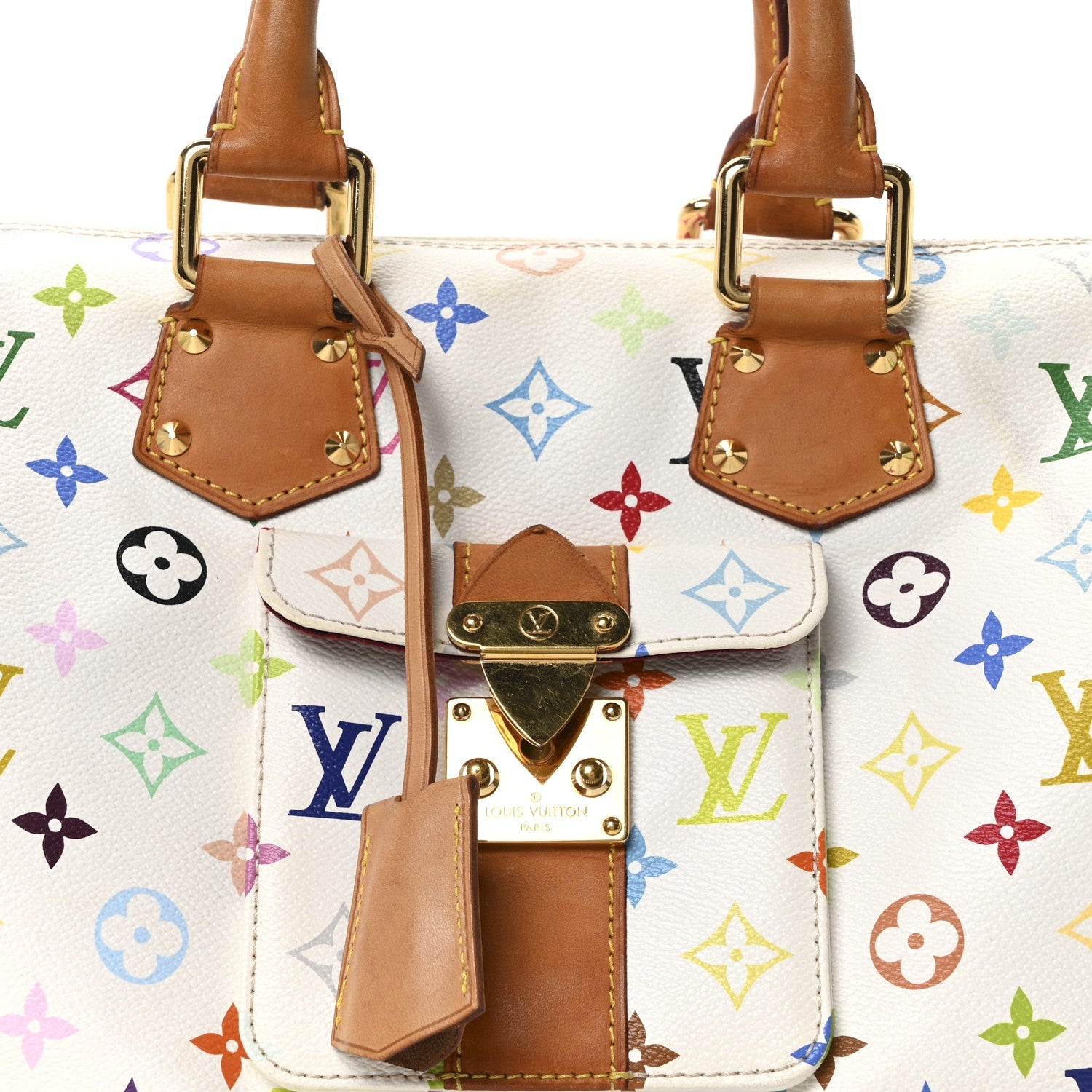 Louis Vuitton Monogram Multicolor Speedy 30 White