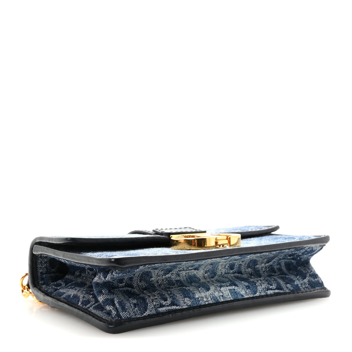 Christian Dior Denim Oblique 30 Montaigne East West Chain Flap Bag