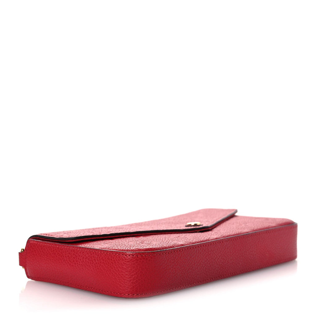 Louis Vuitton Empreinte Pochette Felicie Chain Wallet Scarlet