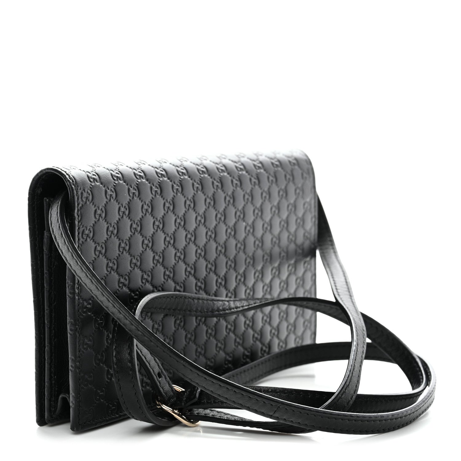 Gucci Soft Microguccissima Crossbody Wallet Black