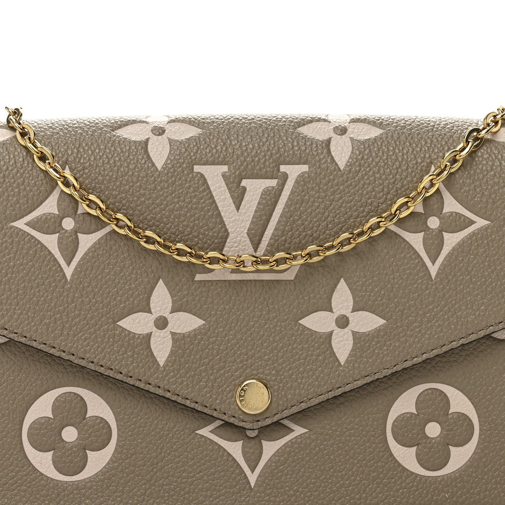 Louis Vuitton Empreinte Monogram Giant Felicie Pochette Tourterelle Creme
