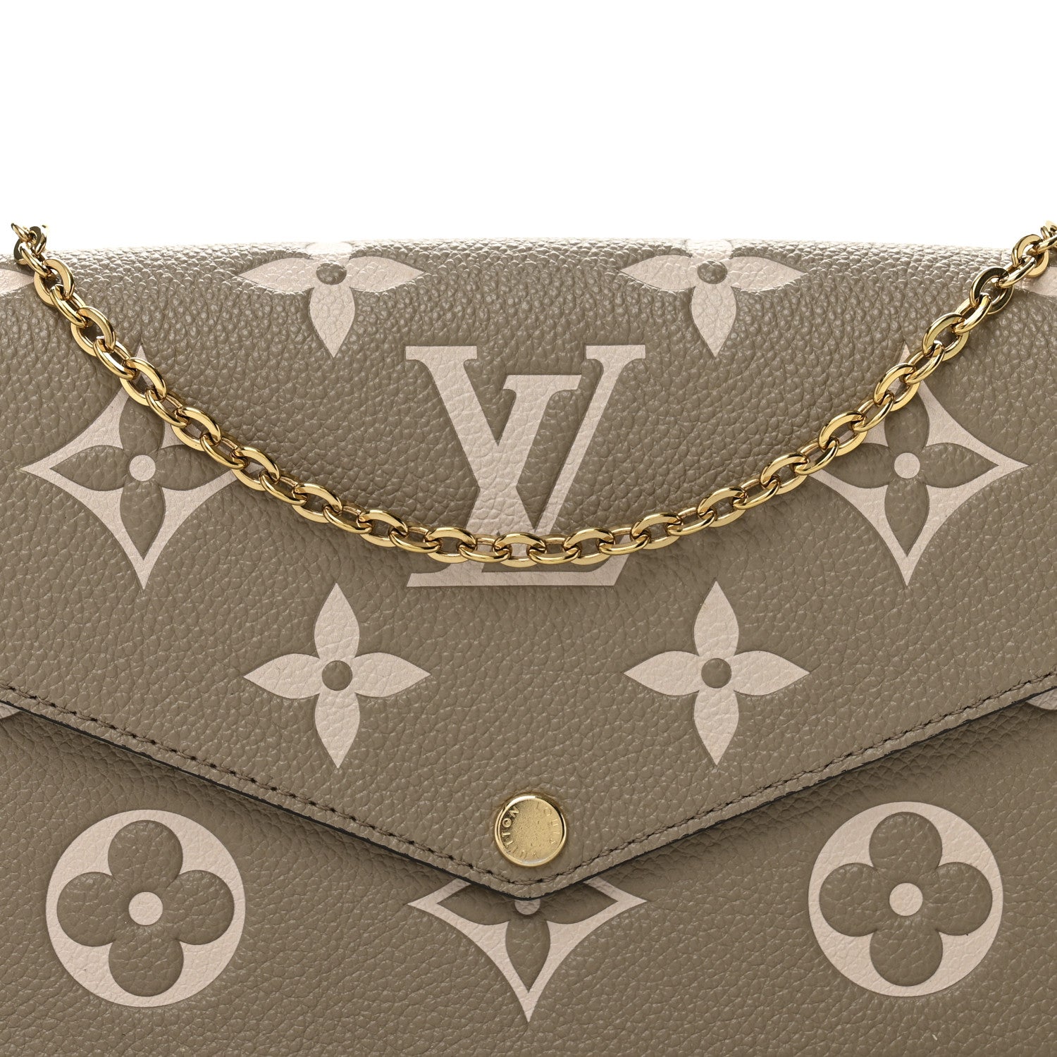Louis Vuitton Empreinte Monogram Giant Felicie Pochette Tourterelle Creme