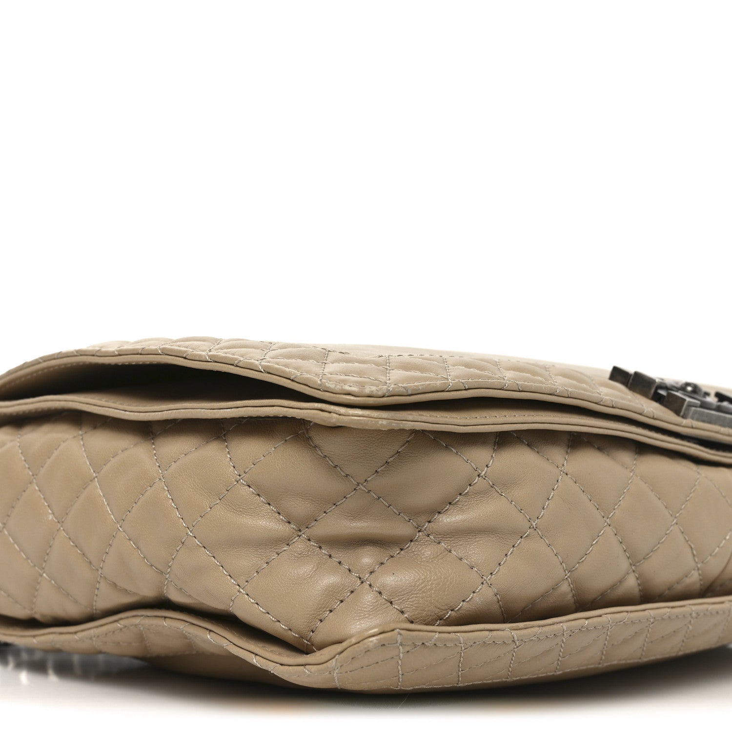 Chanel Calfskin Large Boy Reverso Flap  Beige