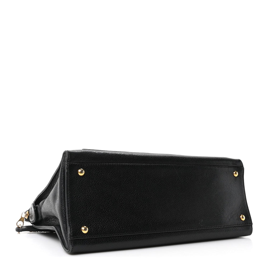 Chanel Caviar Flap Shoulder Bag Black