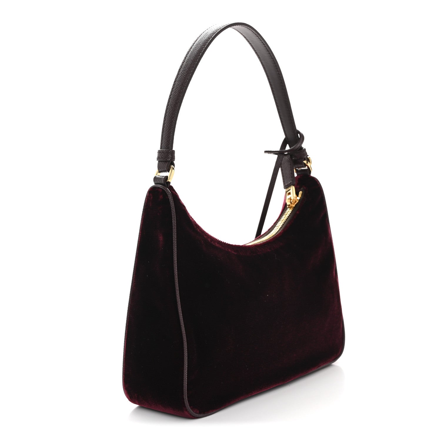 Prada Velvet Mini Re-Edition 2005 Shoulder Bag Red