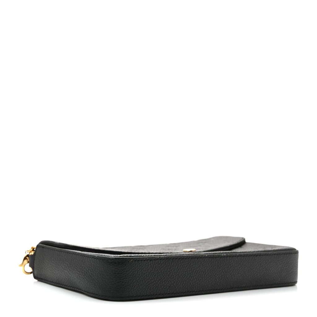 Louis Vuitton Empreinte Pochette Felicie Chain Wallet Black