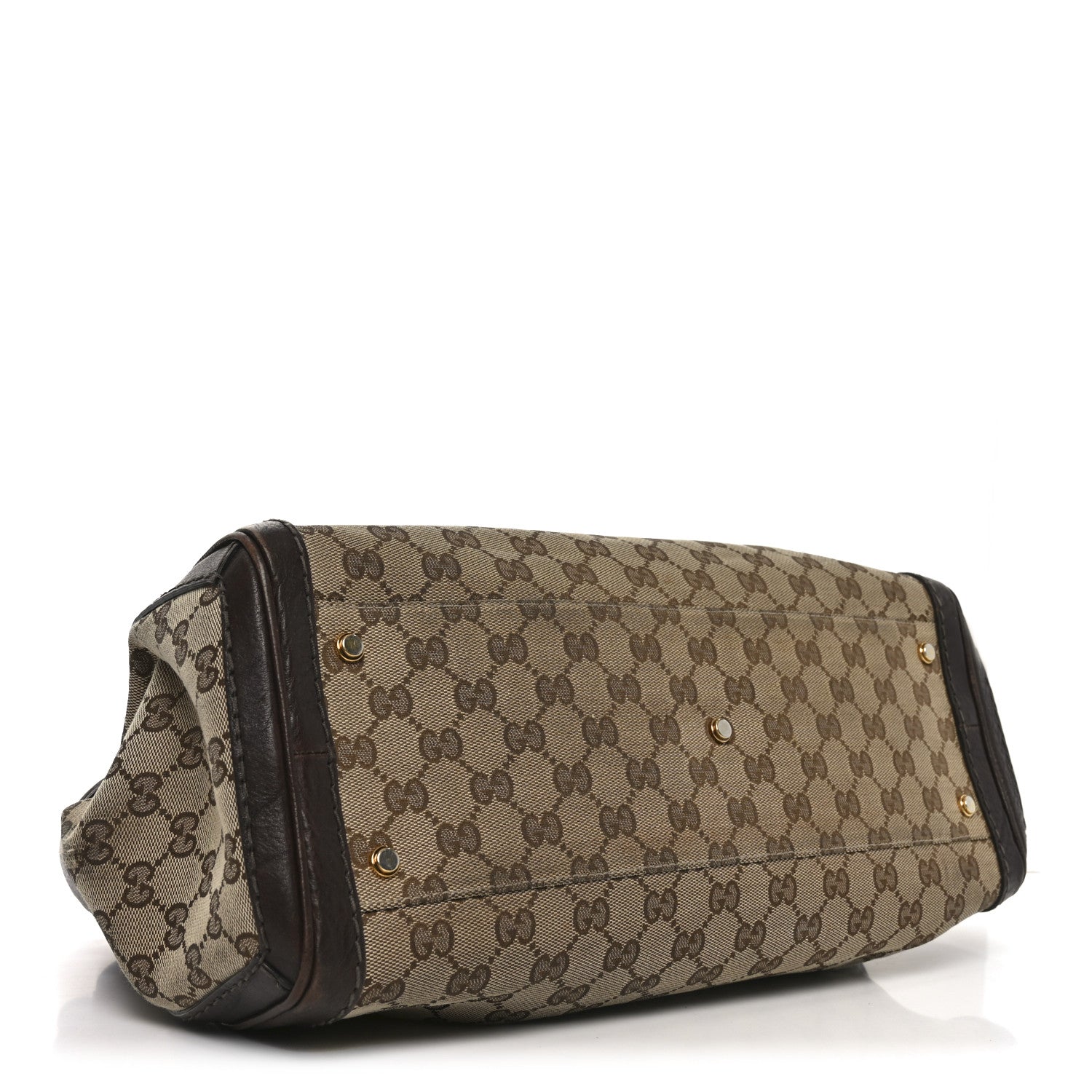 Gucci Monogram Medium GG Running Tote Dark Brown
