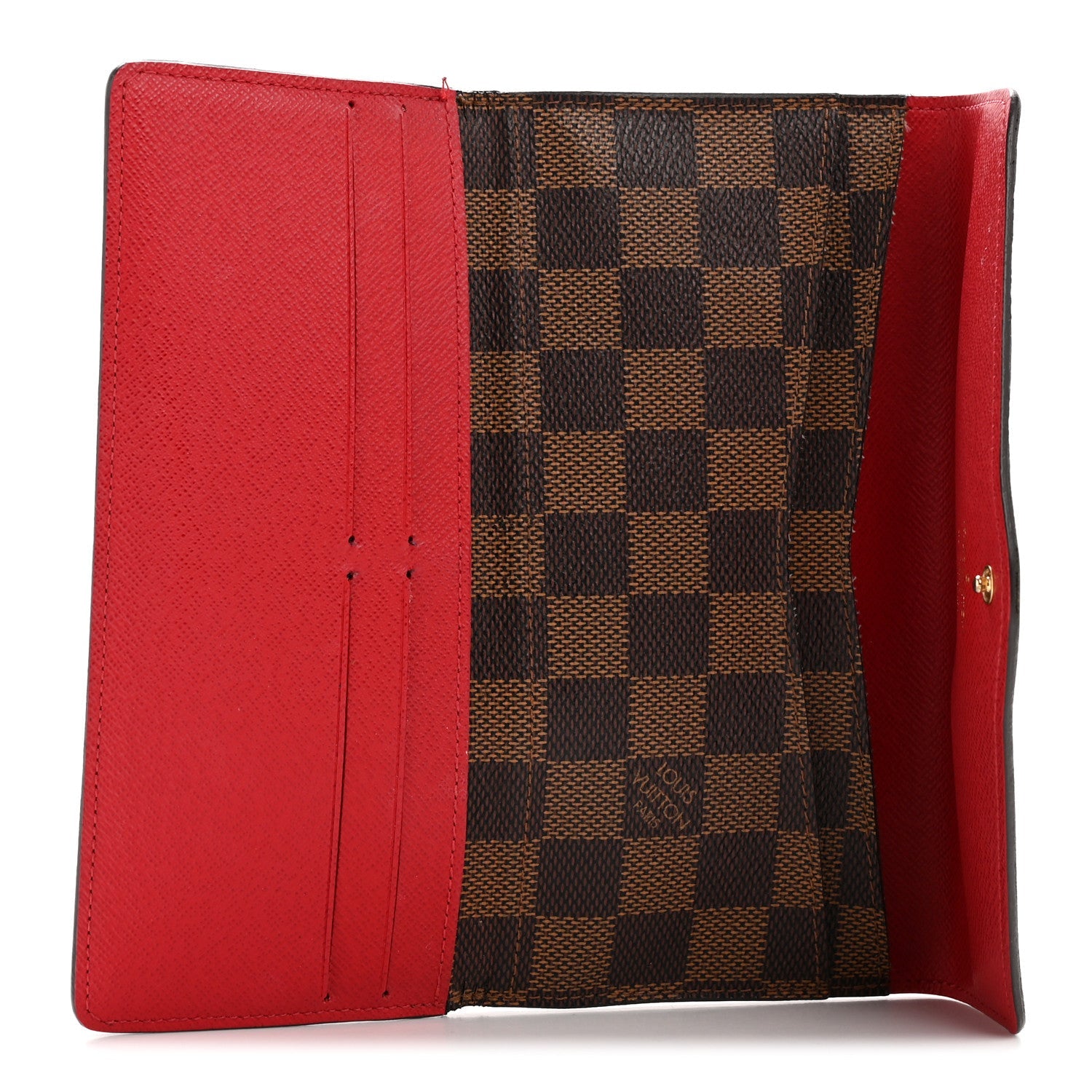 Louis Vuitton Damier Ebene Josephine Wallet Red