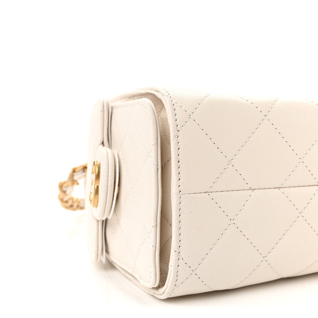 Chanel Caviar Quilted Mini Chanel 25 Handbag White