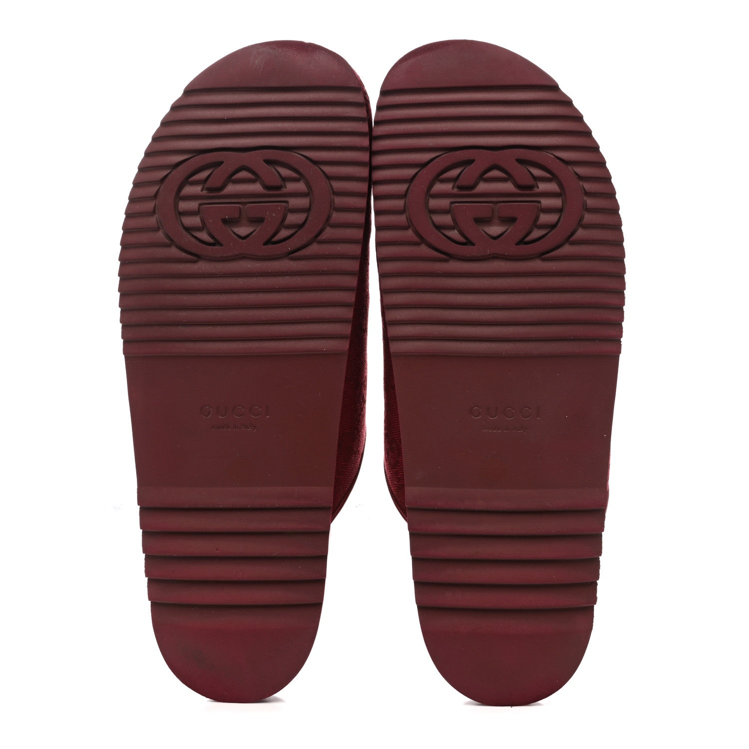 Gucci GG Supreme Monogram Womens Horsebit Slippers 41 Rosso Ancora