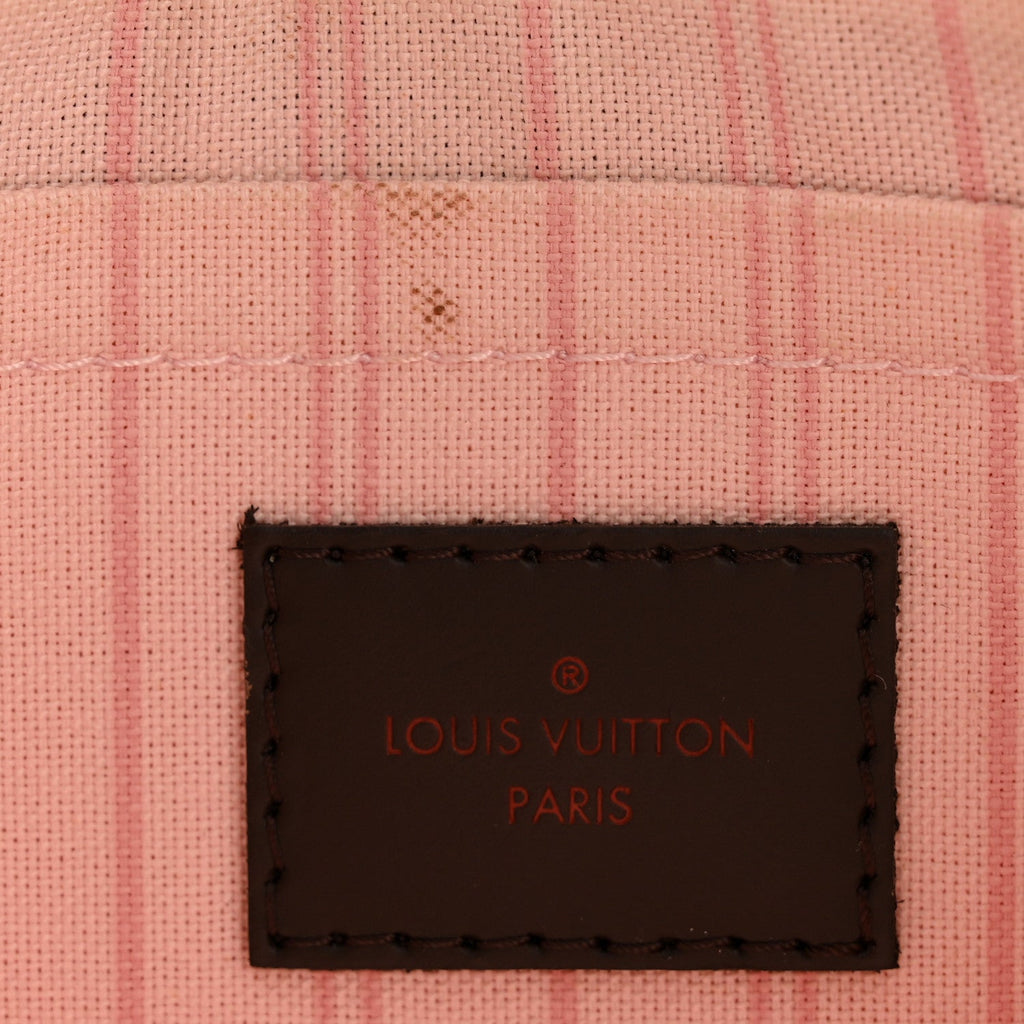 Louis Vuitton Damier Ebene Neverfull MM GM Pochette Rose Ballerine