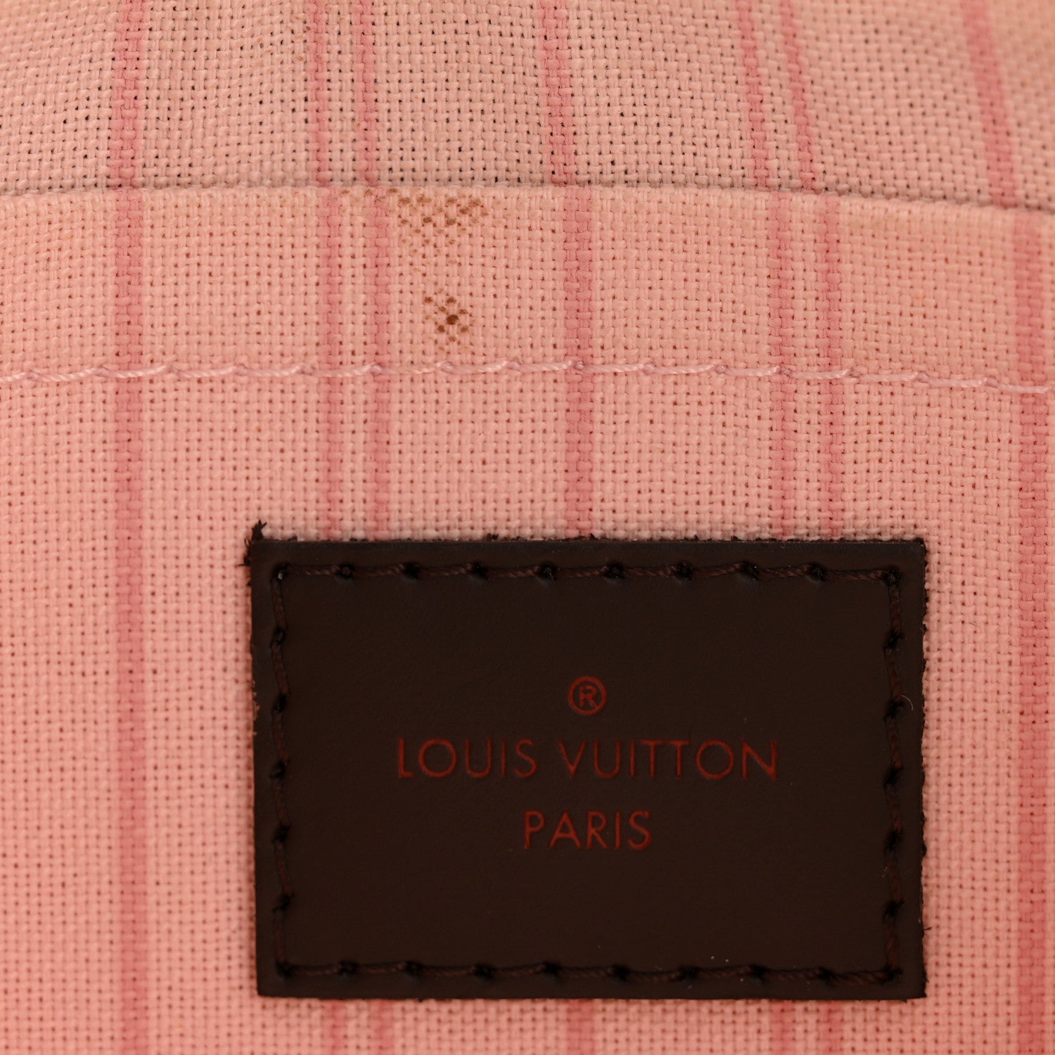 Louis Vuitton Damier Ebene Neverfull MM GM Pochette Rose Ballerine