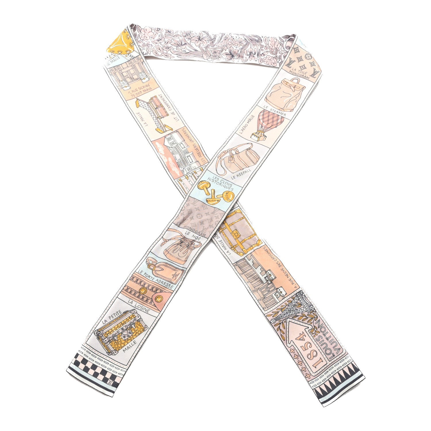 Louis Vuitton Silk Jeu De Louis BB Bandeau Blush