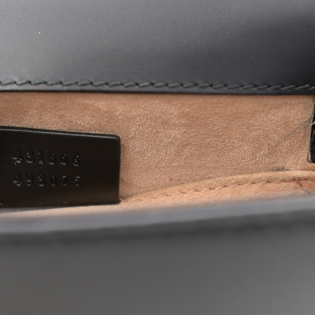 Gucci Calfskin Mini Sylvie Shoulder Bag Black